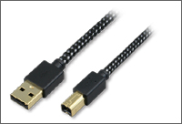 USB2.0ケーブル A-B ブレイドタイプ