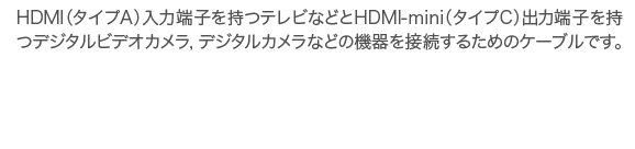 HDMIケーブル A-miniC